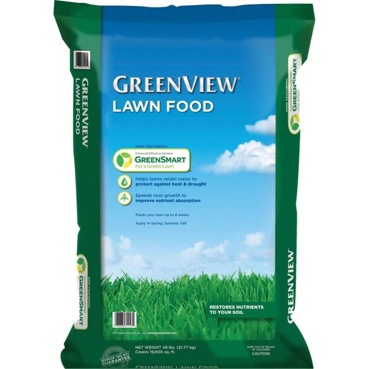 212 MAIN Greenview 21-31157 48 lbs Greensmart Slow-Release Lawn Food Fertilizer - Nutrient Supply, Water Retention, Root Growth Support, Continuous Feed, Slow Release Fertilizer