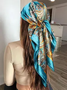 Paisley Print Bandana for Women, Stylish Hair Accessory & Versatile Headwear, Perfect for Casual & Everyday Use, Boho Style Scarf