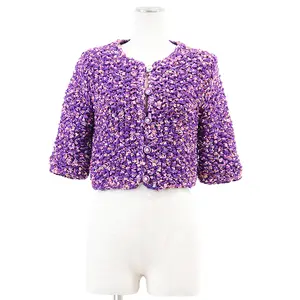 Pre-owned CHANEL Cotton Small Leather Goods Tweed Jacket