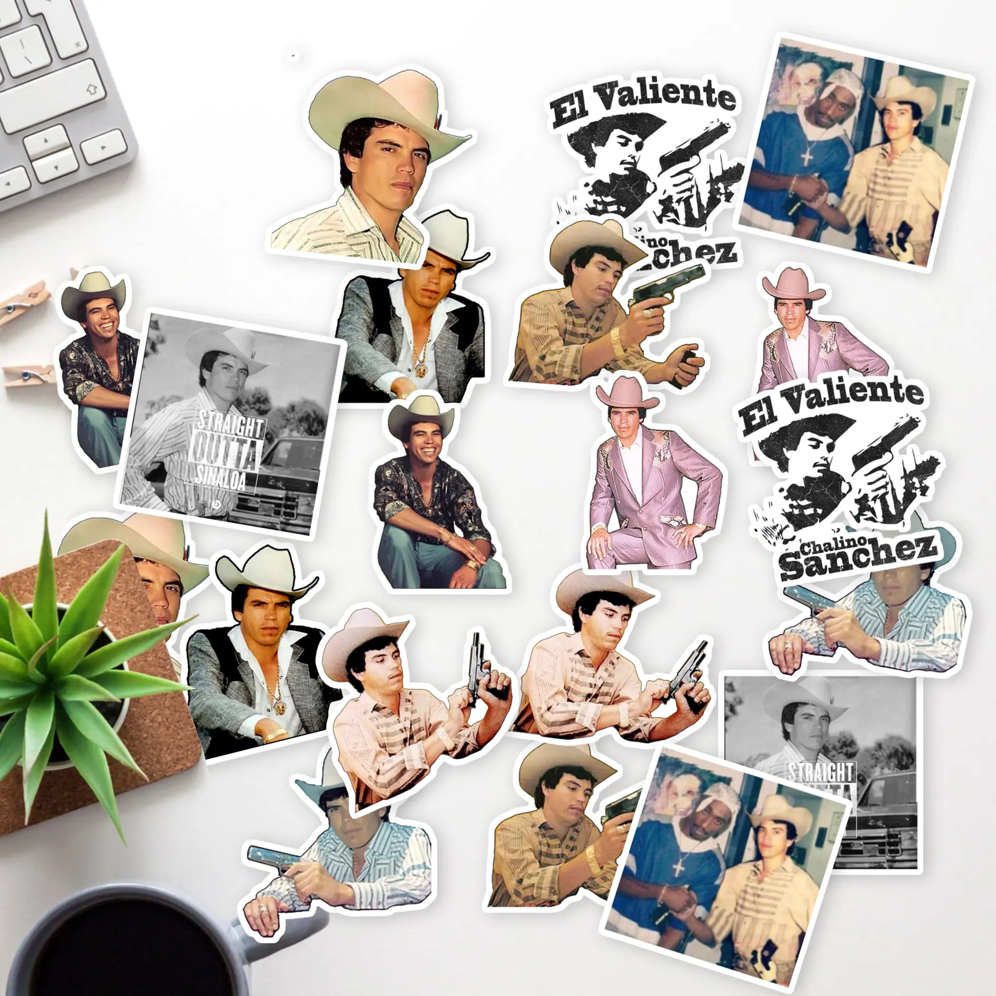 Stickers Pack 20 Pcs Chalino Aesthetic Sanchez Laptop Vinyl Colorful Waterproof Skateboard Bike Bumper Car Guitar Water Bottle Luggage