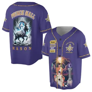 Freemason Prince Hall Masonic Medieval Astral Baseball Jersey S-5XL