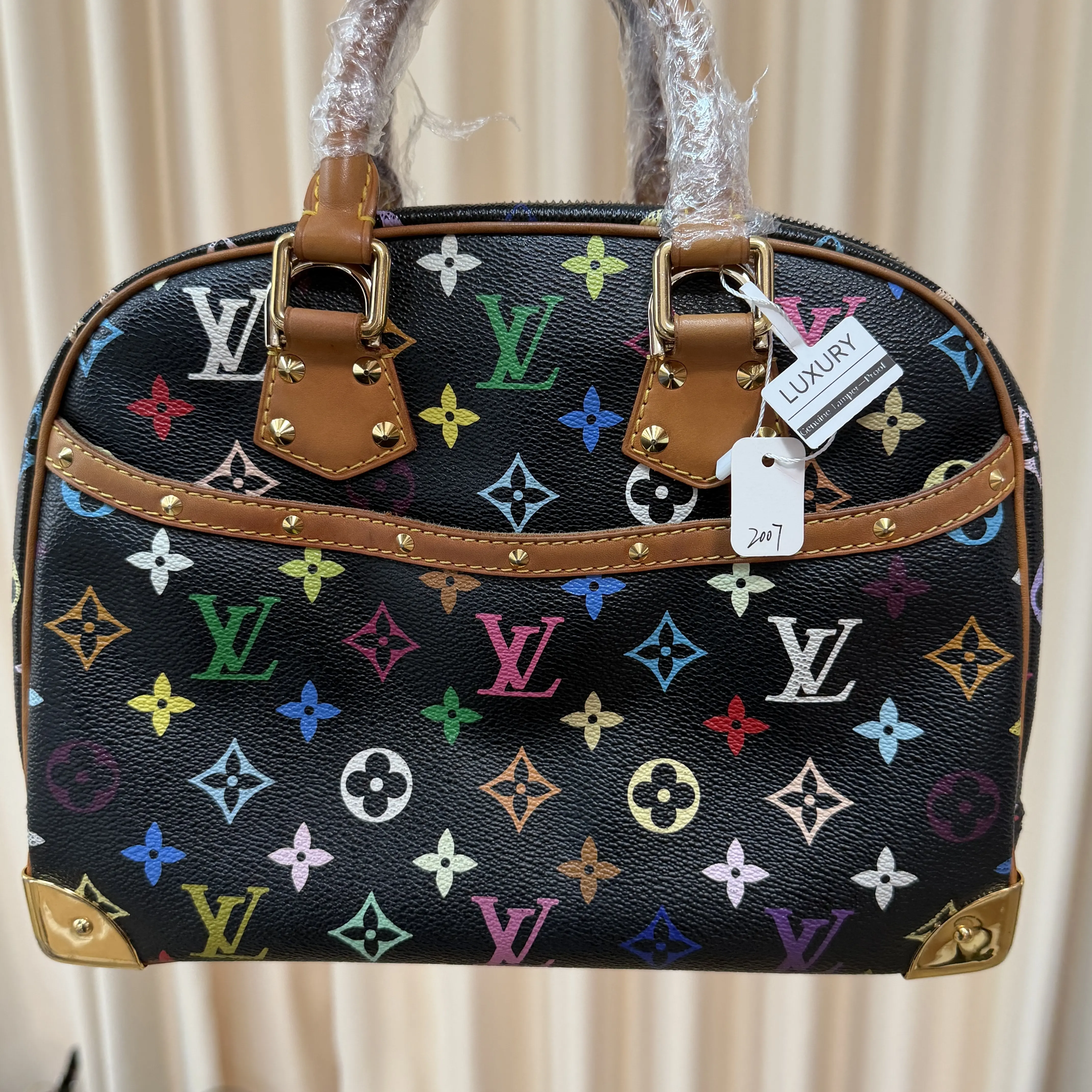 Pre-owned Louis Vuitton Murakami Black LV Bag Year 2007 A101701