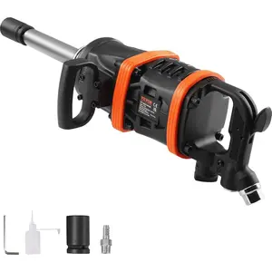 VEVOR 1 Inch Air Impact Wrench, Up to 2730 ft - lbs Reverse Torque Output 1 Pneumatic Impact Gun Lightweight w/ 2 Handles for Heavy Duty Repairs and MaintenanceVEVOR Super Brand Day