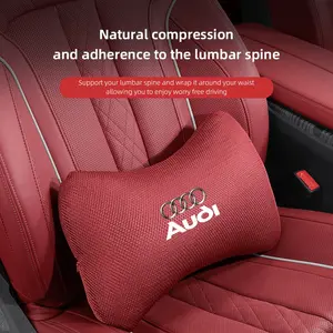 Car Seat Neck Headrest Waist Cushioning Ice Silk Pillow Interior Accessories For Audi S Line A7 A3 A6 S8 TTS S5 Q8 Q4 Q5 A8L Q7 SQ2 A5 A4 S4 S6 SQ5 S7 SQ7 Q6 SQ6 SQ8 S7 S3 A8 A1 Q2 Q3 e-tron
