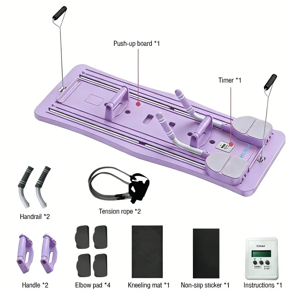 All Purpose Fold Up Collapsible Pilates Fitness Machine, Portable Indoor Home Gym Workout Board, Multifold Abdomen Core Trainer, Full Body Abs Shaping Equipment, 300 LBS Capacity Balance Training Gear For Daily Training