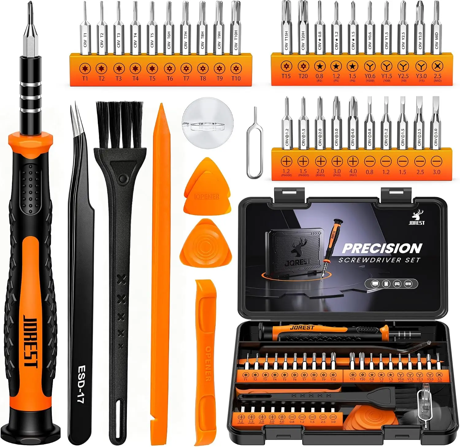 Small Precision Screwdriver Set with Torx Triwing Phillips, Mini Repair Tool Kit for Macbook, Computer, Laptop, PC, iPhone, PS5, Xbox, Switch, Glasses, Watch, Ring Doorbell, Electronics