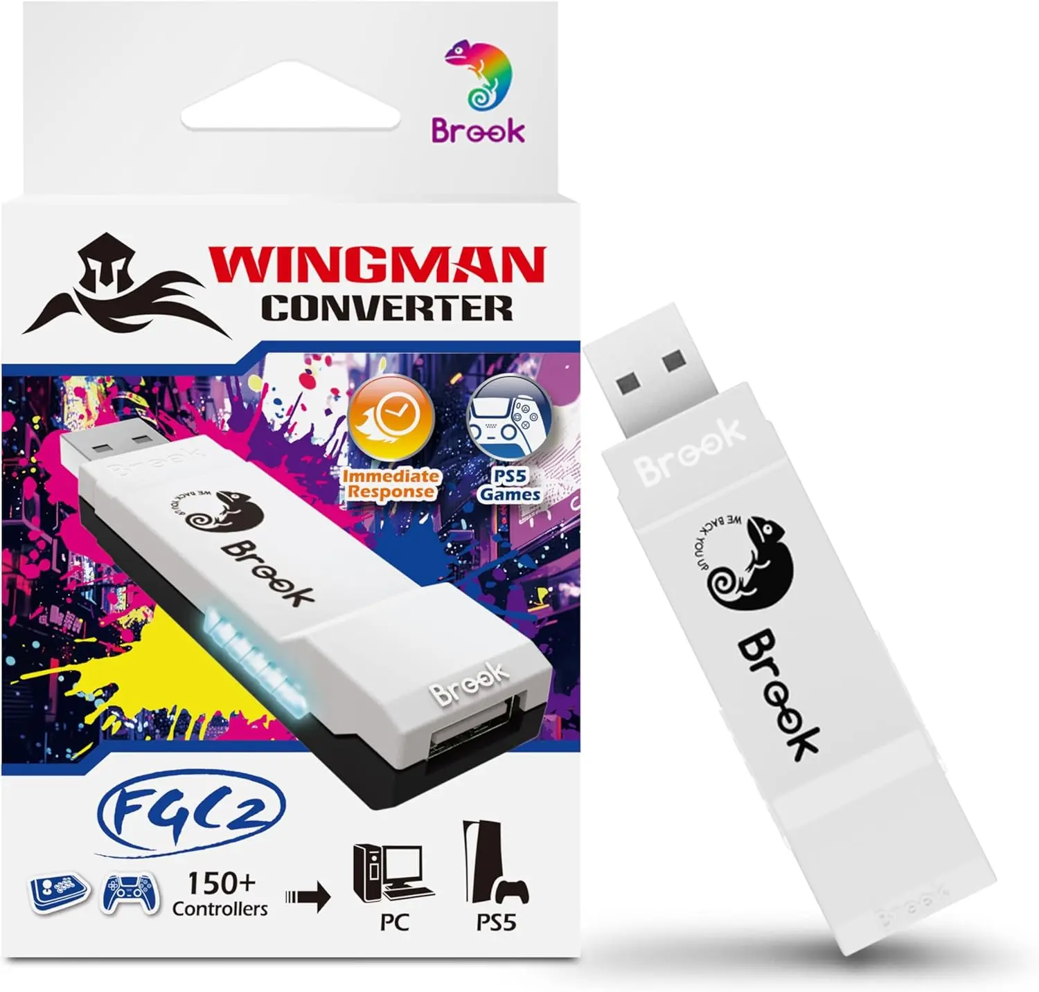 Brook Wingman FGC2 Wired Controller Adapter for PlayStation 5 and PC
