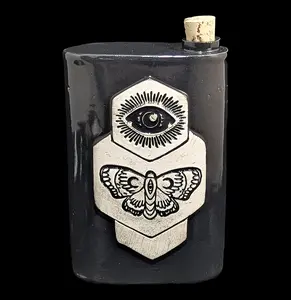 Ceramic Moth Flask