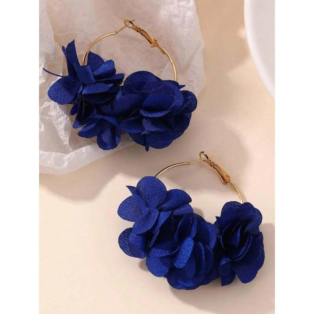 1pair Beautiful Circle & Flower Design Creative Earrings, Fashionable Party Accessory Valentines,Mom,Mother,Mother's Day,Gift