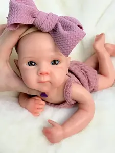 Reborn Baby Doll 13 Inch Full Body Soft Silicone LifelikeNewborn with Birth Certificate & Accessories PerfectChristmas Gift for Kids Aged 3+