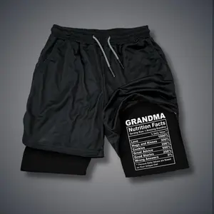 Double-Layer Sports Shorts Graphic Shorts Black Shorts Camo Shorts Streetwear Shorts Men Outfits Men Short Shorts Vacation Outfits Shorts