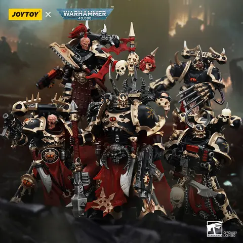 JOYTOY Warhammer 40k 1/18 Action Figures 12.6cm Chaos Space Marines Black Legion Chosen