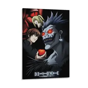 Death Note - Group Wall Poster Featuring L Light and Misa Amane High Quality Anime Artwork for Fans