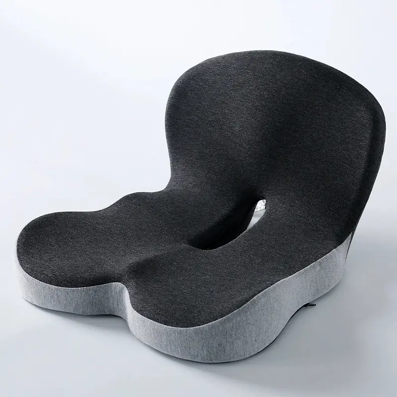 Ergonomic Memory Foam Seat Cushion with Lumbar Support, Contoured Shape, Unisex Design for Office Chair, Ergonomic Office Chair & Car Seats, Relieves Back Pain, Reduces Pressure, Ideal Camping Furniture Gift