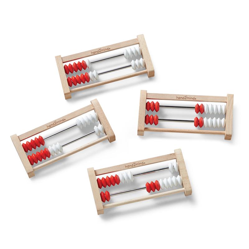 hand2mind Mini 20-Bead Wooden Rekenrek, Number Rack for Kids, Abacus ...