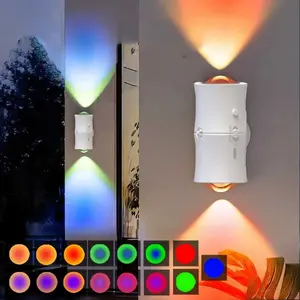 2 Piece Set Double Head Sunset Light Smart Sensor Under Cabinet Light 15 Multi Colour Change, Party, Live Streaming, Photo and Video, Bedroom, Hallway, Office Wall Light, Couple's Range, Scene Atmosphere Lights