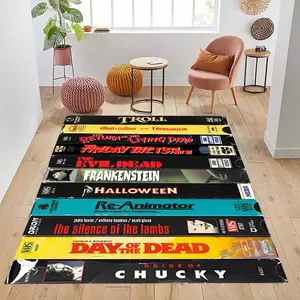 VHS Themed Rug, Tape Rug,Nostalgic Horror Rug,Horror Movie Rug,Retro VHS Rug