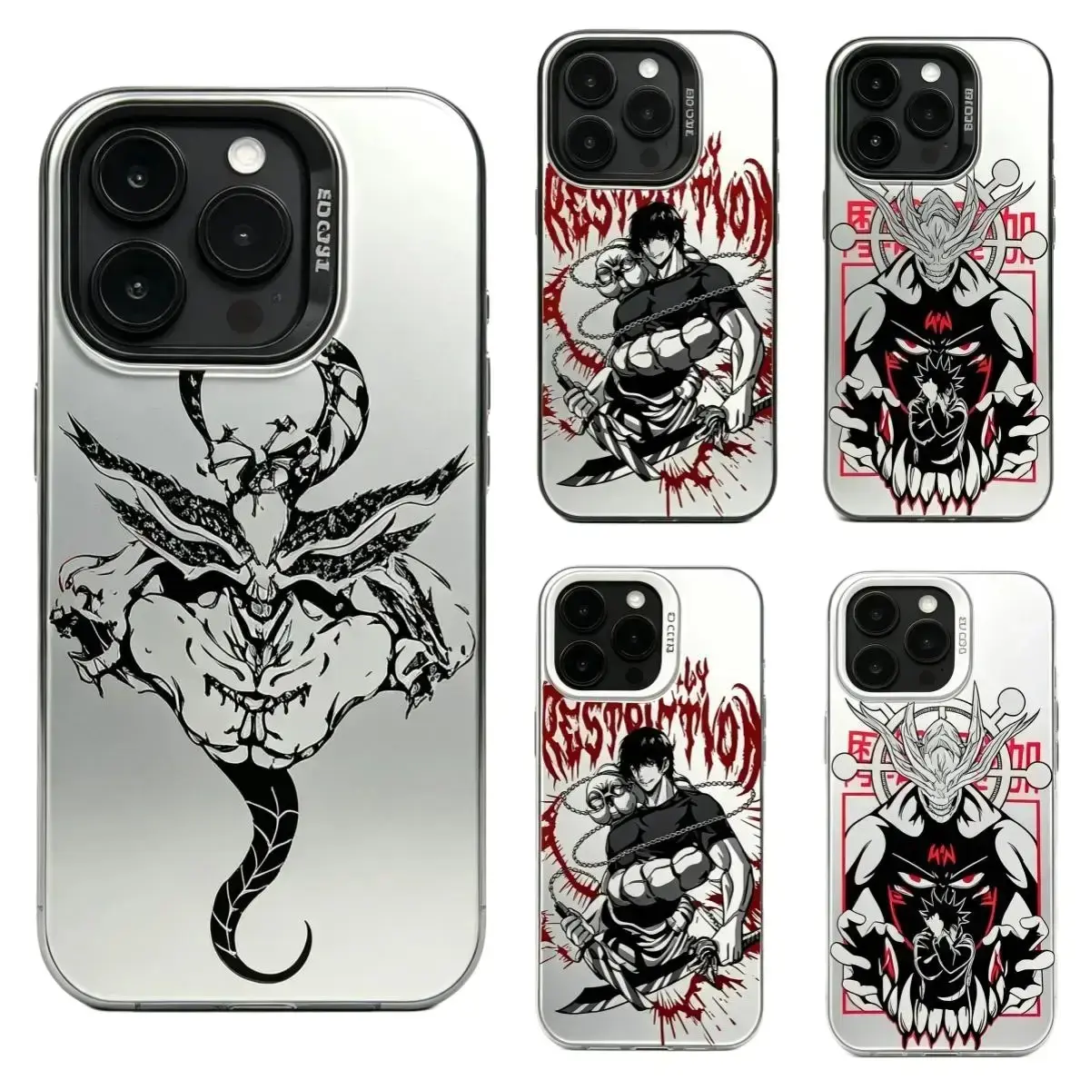 Mahoraga Toji Fushiguro Jujutsu Phone Case for iPhone 17, 16, 15, 14, 13, 12, 11 Pro Air Plus ProMax