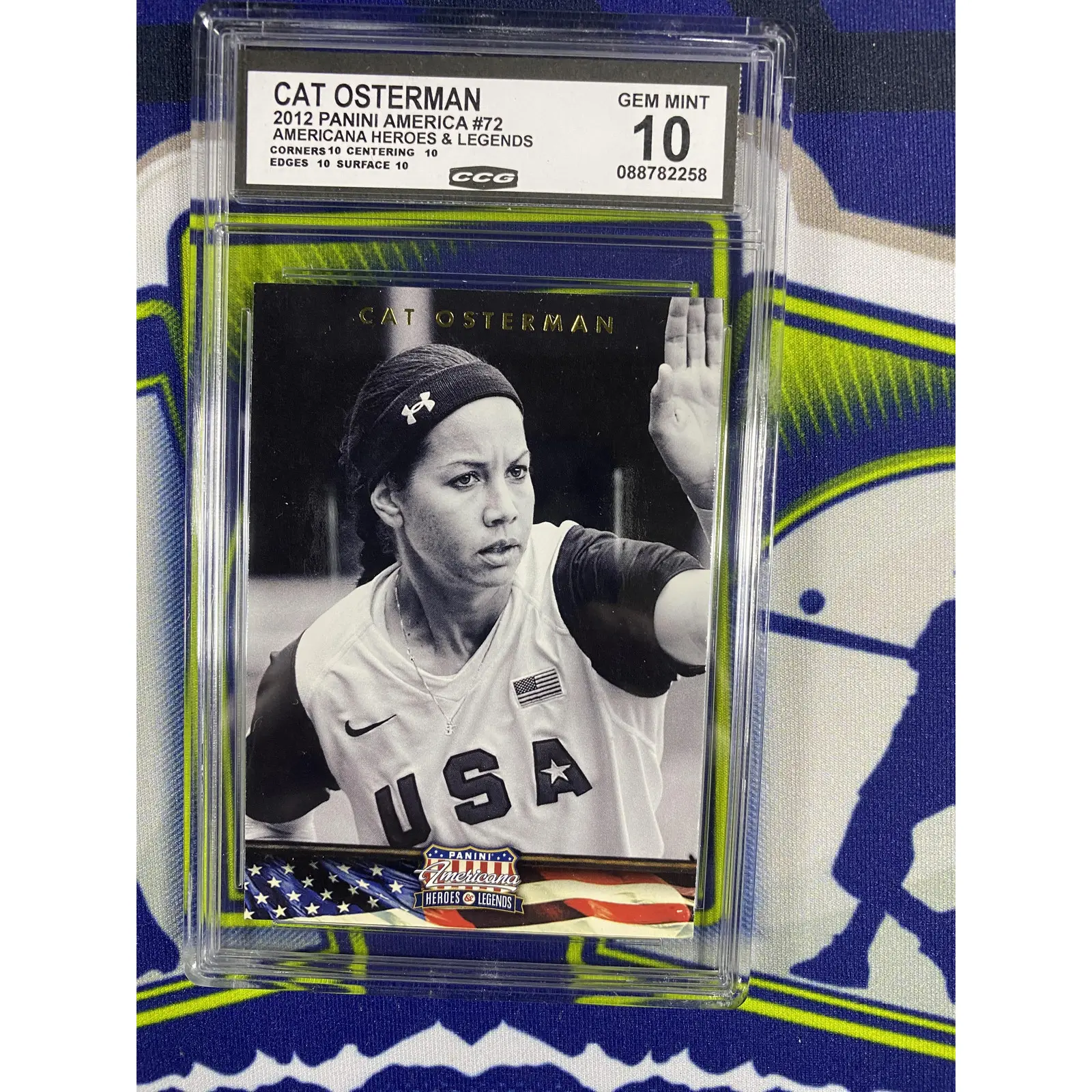 Cat Osterman 2012 Panini America 72 Heroes & Legends CCG 10 RC