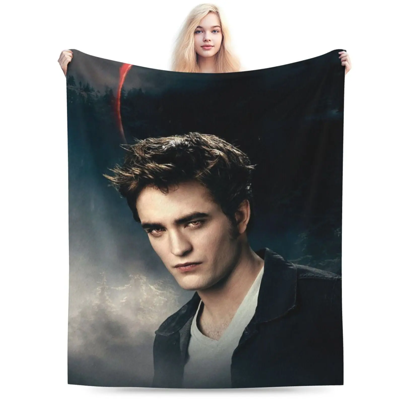 Bella Swan Twilight Saga Blanket Robert Pattinson Throw Bedding Room Decor Flannel Edward Cullen Blankets for Bed Sofa 40"x30"