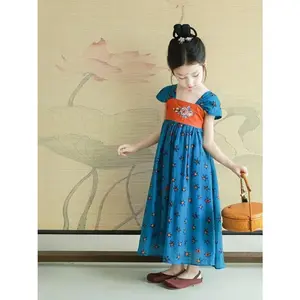 Summer New Girls Hanfu Chinese Traditional National Style Ruqun Ancient Tang Suit Performance Outfit Traditional Dress