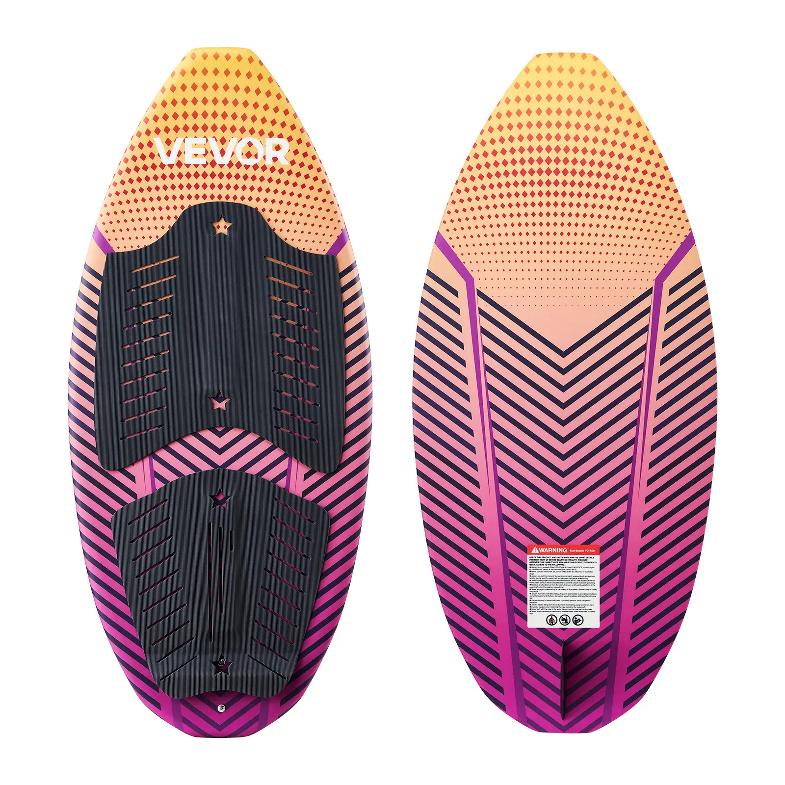 VEVOR 45-Inch Wakesurf Board, Wake Surfing Board with EPS Foam Core &  EVA Non-Slip Pad, UV-Resistant Wakesurfing Boards for Youth Up to 110 lbs