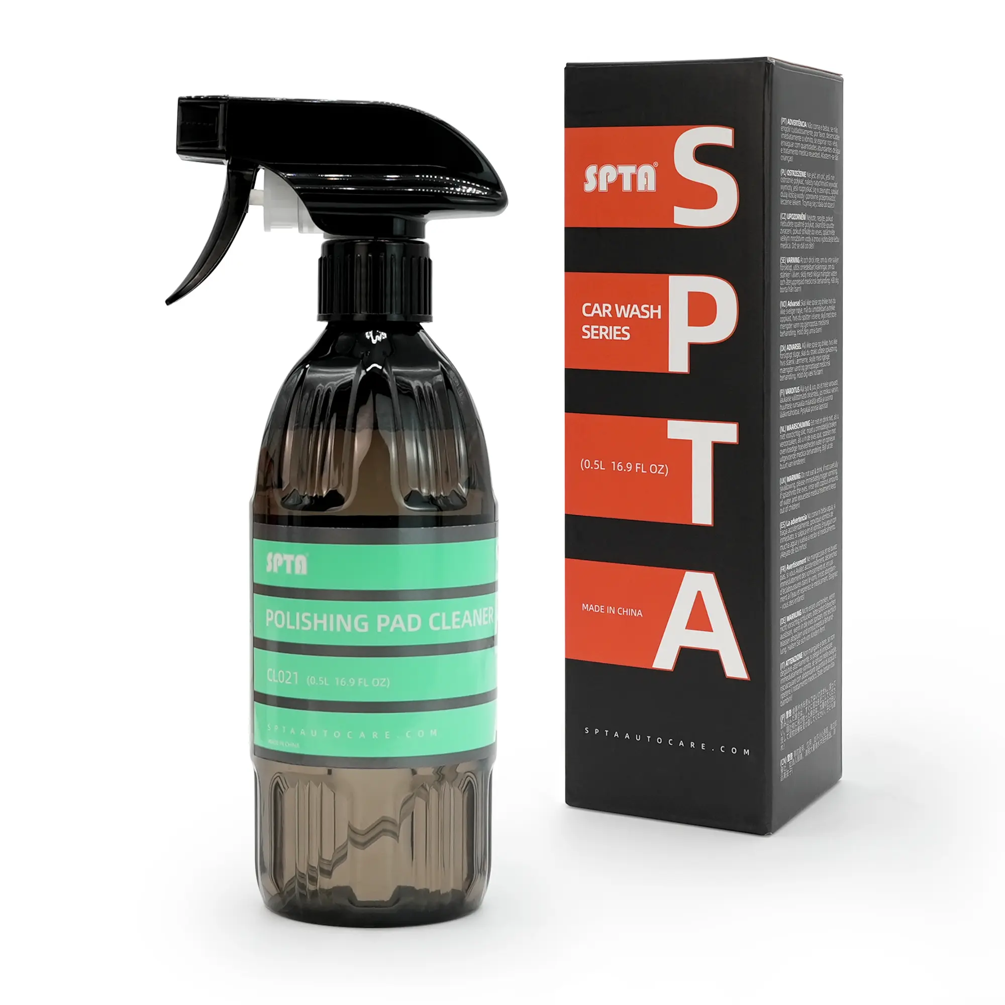 SPTA CL021 Polishing Pad Cleaner - Strong Decontamination & Wax Removal for Optimal Performance - Natural Mint Scent - Safe on All Buffing Pads