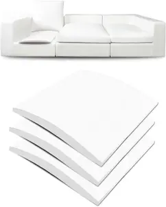 Couch Cushion Supports for Sagging Seat 22'' x 22'' High Density 40D Curved  Sofa Cushion Support Under The Saggy Pads Firmer  Lifters for Saggy Couch Set of 3 (White, 22''*22'')