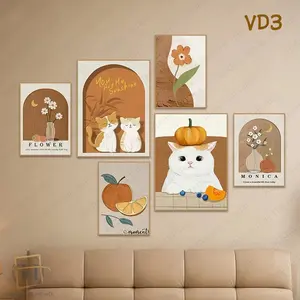 Set of 6 Wall Decals – Cute Decoration – Wall Arts for Bedrooms, Living Rooms, Nice Home Decorations