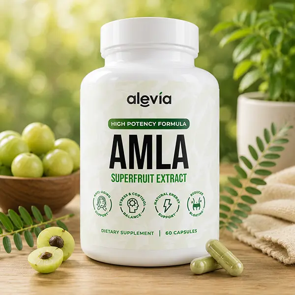 Organic Amla Capsules 1000mg, Organic Indian Gooseberry (Amla) Fruit Supplement, Supports Antioxidant Defense, Immune Function, Energy, Digestion & Overall Wellness, Ayurvedic Formula, Non-GMO, 60 Capsules