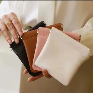 New automatic closed tight mouth storage bag earphone data cable storage bag portable change jewelry bag mini