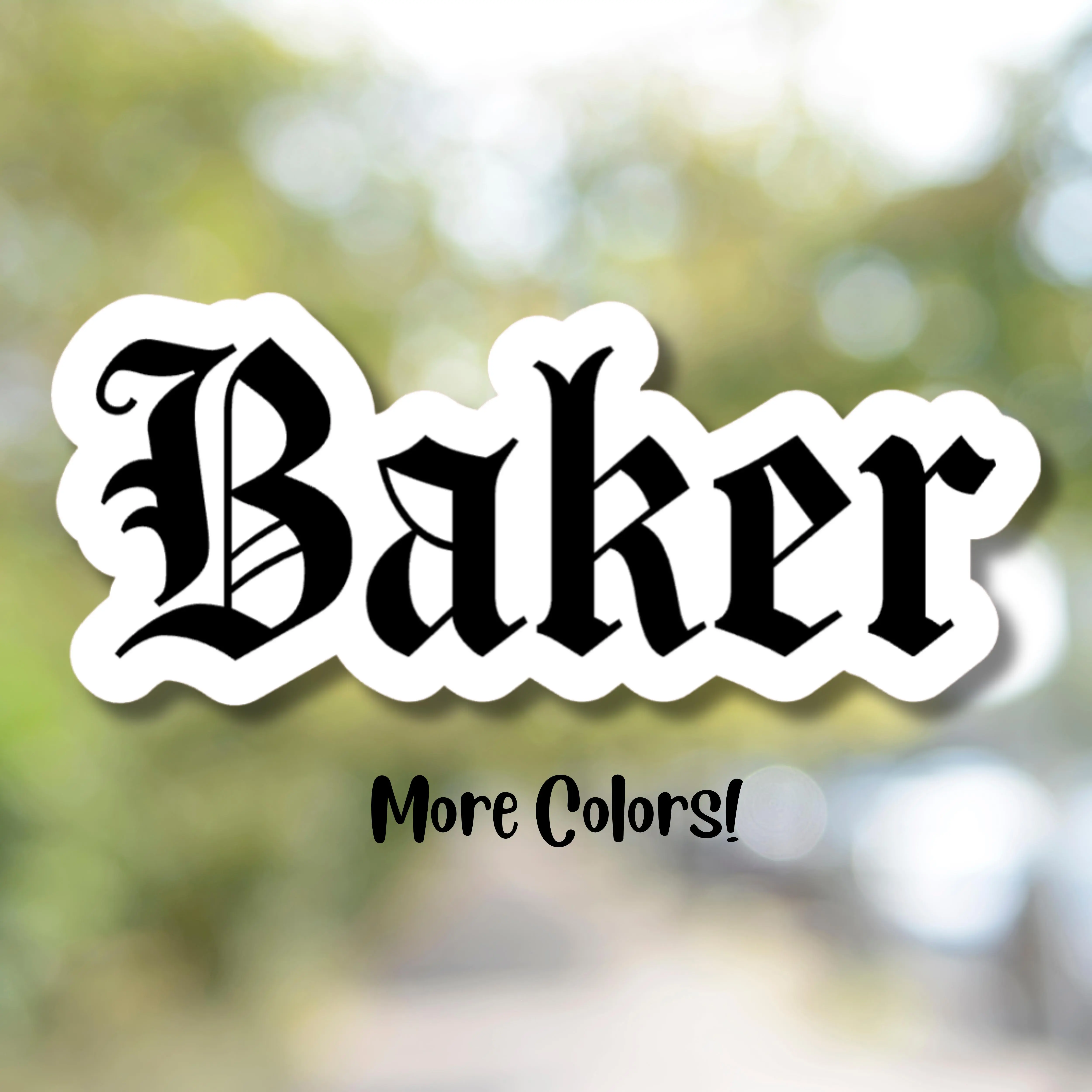 Gothic Personalized Name Stickers - Customizable 3-9 Inch Length for Laptops & Water Bottles - Unique Touch for Your Belongings