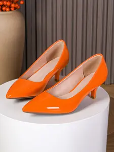 Elegant French Style Women's High Heel Pumps Shoes, Versatile Slimming Pointed Toe Work & Date Night Footwear, Perfect Commuter Office Wear