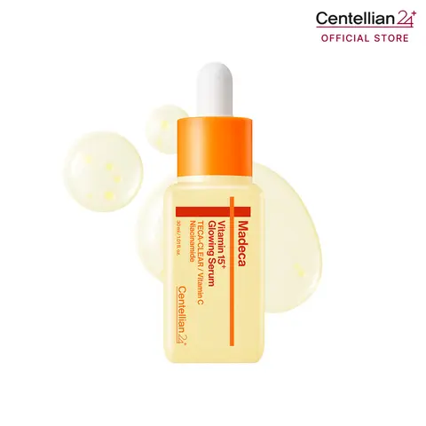 [Centellian24] Madeca Vitamin 15+ Glowing Active Glow Serum 30ml | 15% Vitamin Complex | Dark Spot & Uneven Tone Care | Antioxidant, Hydration & Radiance | Lightweight, Non-Sticky Formula | Korean Skincare