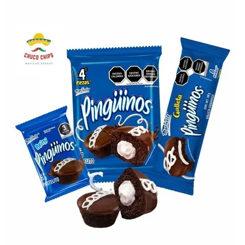 Pingüinos de Marinela! Pick from two delicious flavors! Original Pingüinos or Galleta Pingüinos Pingüinos