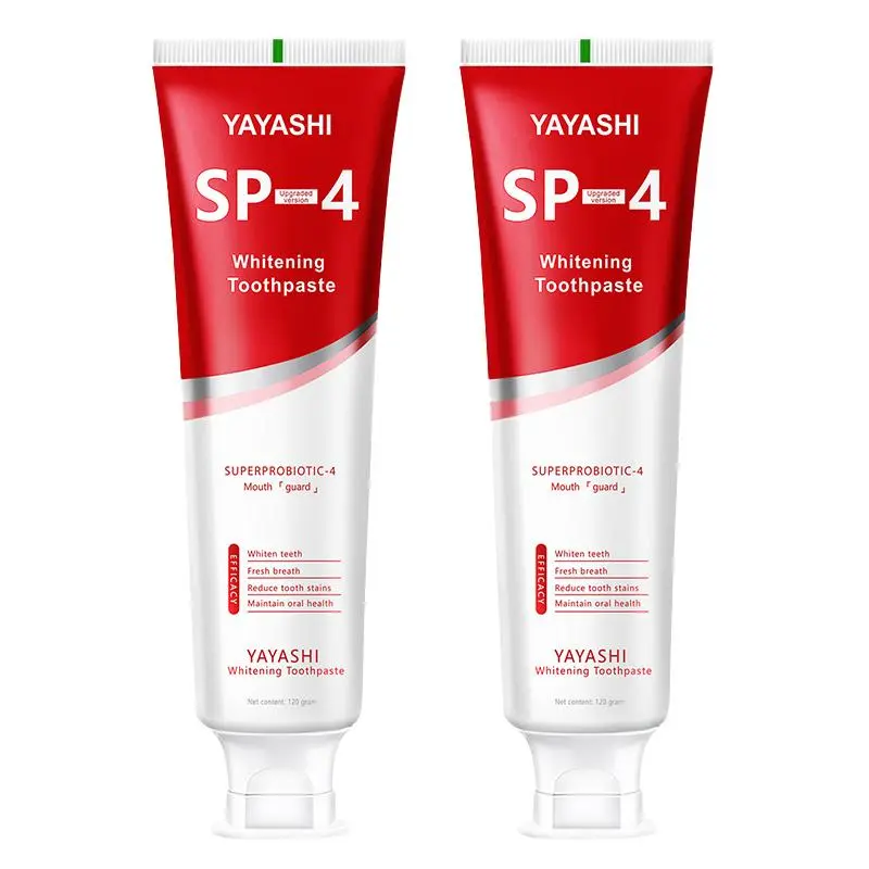 SP4 Probiotics Teeth Whitening,Helps Remove Surface Stains,Whitens Teeth,Deep Cleaning Care,Strengthens Tooth Enamel,Protects Against Cavities healthy toothpaste pasta dental oral health natural oral