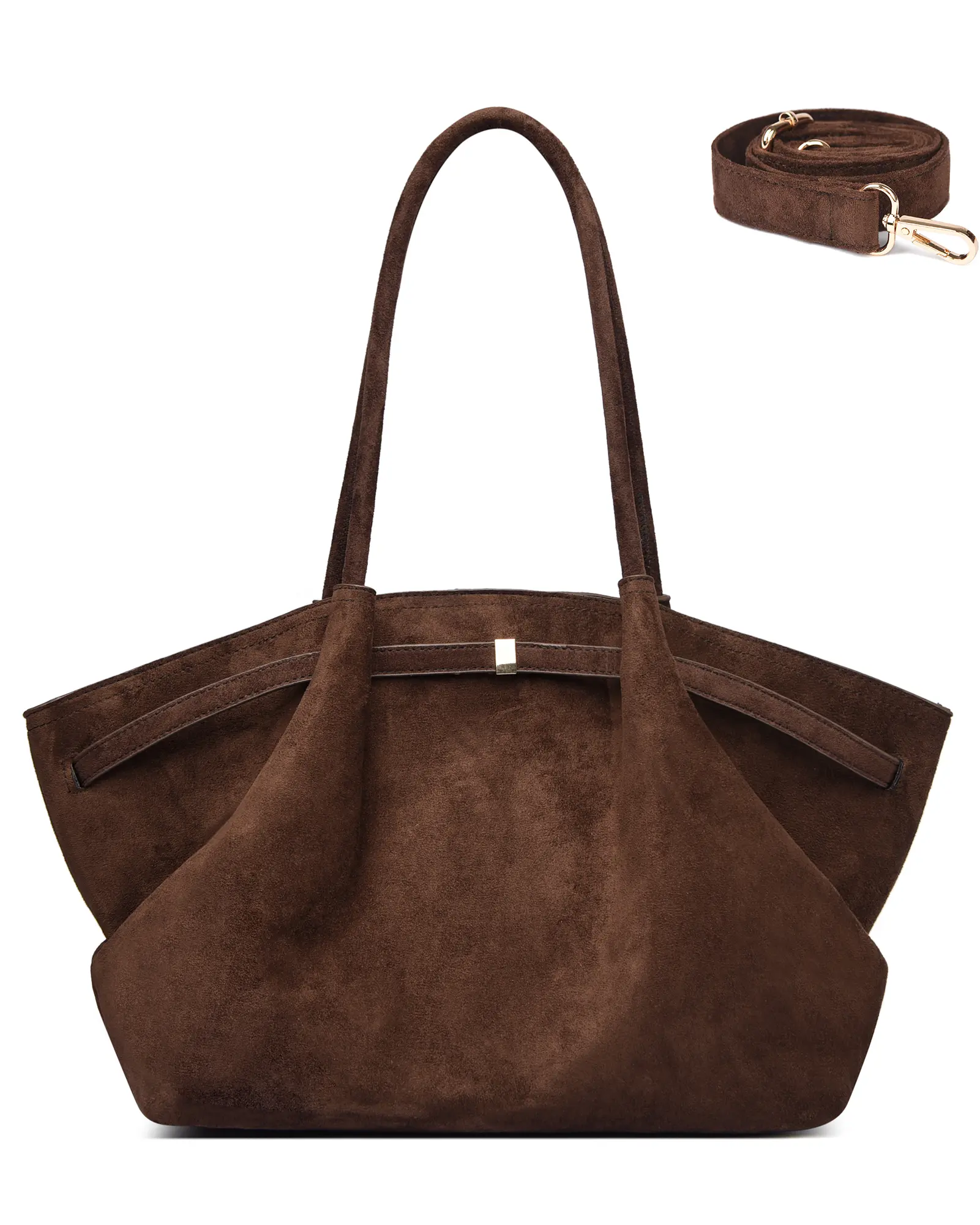 Makukke Slouchy Faux Suede Leather Tote Bag for Women,Large Capacity Shoulder Purse with Magnetic Closure,Aesthetic Hobo Bag Fits 13" iPad for Work, Commute & Travel