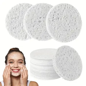50pcs Natural Compressed Face Sponges -  Alcohol-Free for Gentle Exfoliation & Makeup Application, Perfect for All Skin Types, Fragrance-Free Personal Care Essentials