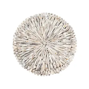 Whitewash Driftwood Wall Sculpture - 24-in Diameter