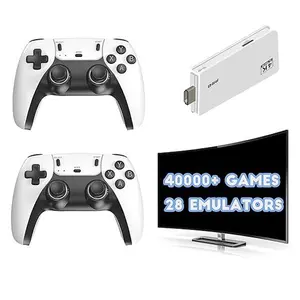 Nostalgia Gaming Stick 2025 - Retro Game Console with 4K HDMI, 20,000+ Games & Dual Wireless Controllers (64GB) Black And White classic game retro game stick Smartphone