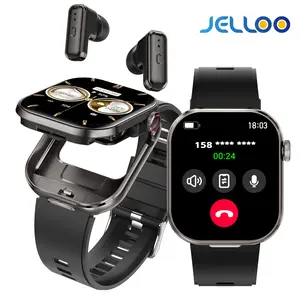 Smart Watch with Earbuds(Call Make/ Answer), 2 in 1 Smart Watches for Men Women, 2.02" HD Screen Smartwatch Compatible with iPhone Android Phones Outdoor Sports Watch with 100+Sports Modes  Digital Watch with Music Play Gifts for Him Her