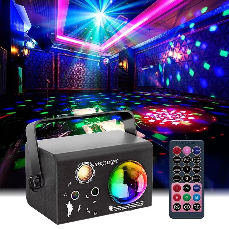 1pc 3-in-1 Square Disco Light Modern Black Style Sound Activated Strobe Multi-Mode Party Lamp for Home, KTV, Stage, and DJ Events