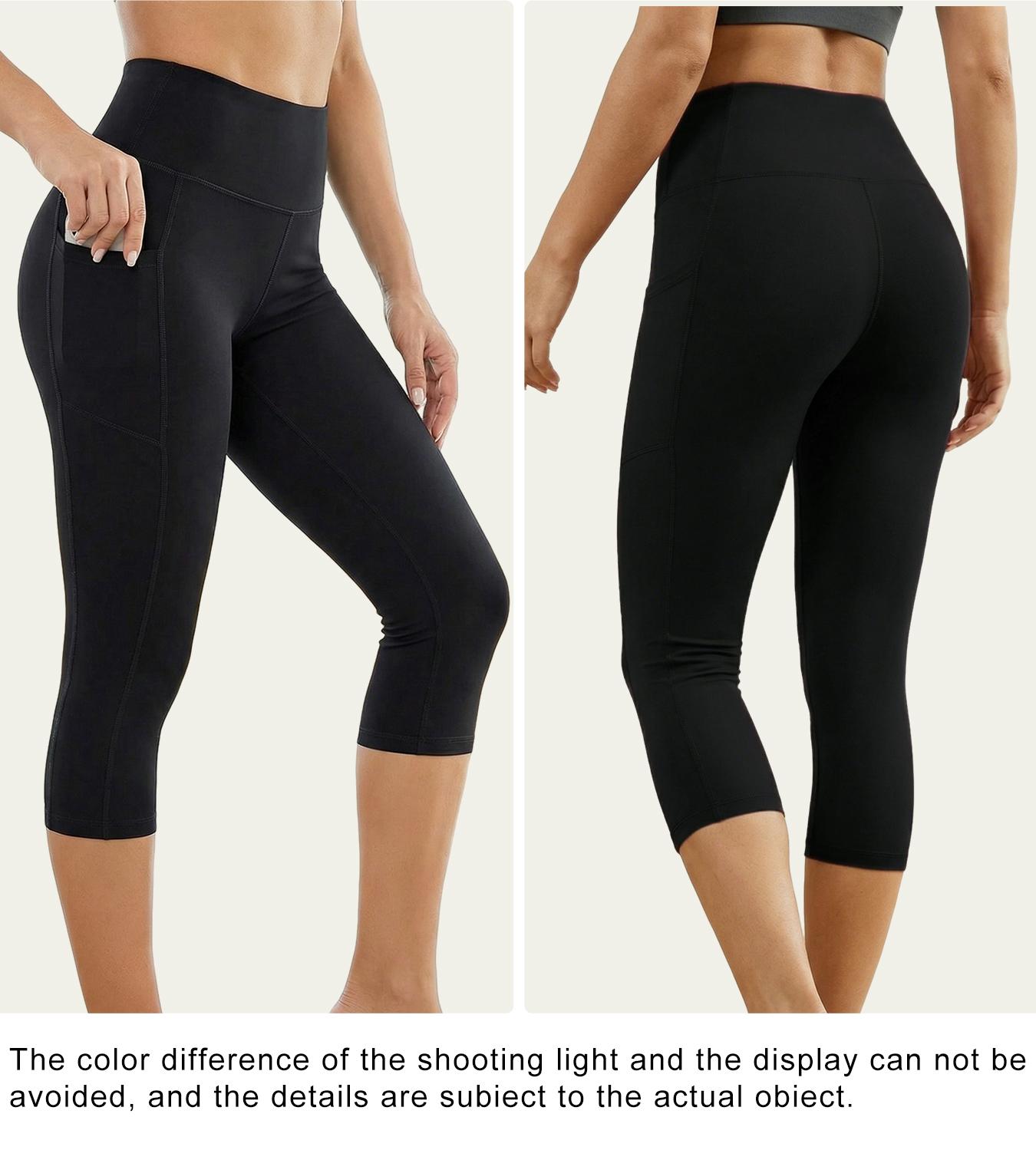 4-Pack High-Waisted Pocket Capri Pants Tummy Control Sheer-Resistant 7/8 Yoga Pants for Women Workouts Outdoor Activities Spring Fall Collection