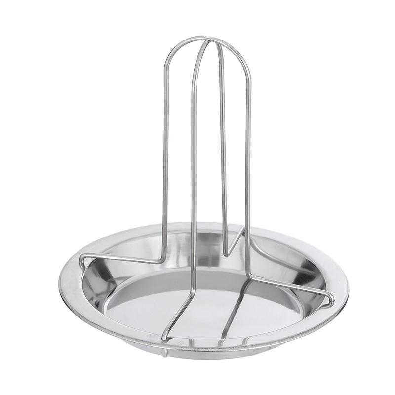 Outdoor charcoal-grilled chicken rack: non-stick, thickened, foldable, portable, and detachable vertical roasting stand.
