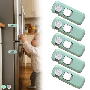 5 Pack Child Proof Refrigerator Lock,Fridge Locks for Kids with Sticky Adhesive Pads,Baby Safety Locks for Fridges, Cabinets, Drawers, Double Doors and More (5 Pack)#MothersDayGift #GiftsForHer#SummerVibes