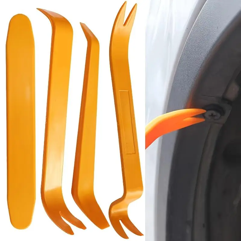 4pcs Durable ABS Car Door Panel Removal Tool Set, Auto Upholstery & Trim Clip for Interior Panel, DVD Stereo, and Dashboard Modification Kit