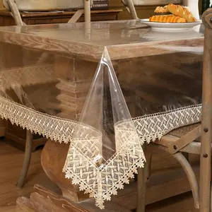 Clear Vinyl Tablecloth Protector /Oil-Proof Plastic Square Transparent Sheet Table Cover (54X84 Inch)