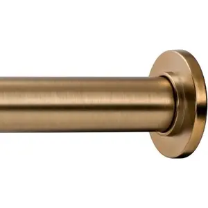 Tension Curtain Rod - Spring Tension Rod for Windows or Shower, 54 to 90 Inch.Warm Gold