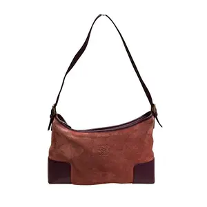 Pre-owned Loewe Suede Shoulder Bags Anagram Leather Shoulder Bag