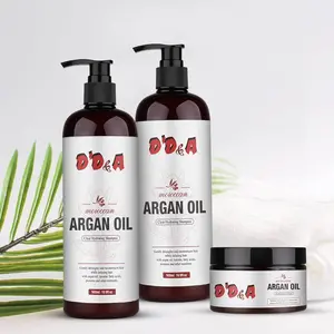 D'D&A Argan Oil Shampoo for Dry, Damaged, Frizzy Hair - Nourishing, Strengthening Conditioner & Mask - 500ml/16.9fl.oz (SHAMPOO)
